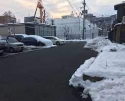 長野市西後町　駐車場の排雪２